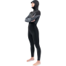 Гидрокостюм женский DAKINE WOMEN'S QUANTUM CHEST ZIP HOODED 5/4/3mm Black/Grey, размер 2 DK22W543HQZ (0604565596857)